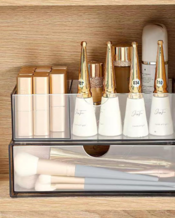 Clear Acrylic Hair Accessories Organizer, Stackable Storage Box for Hair Ties, Headbands, Bows and Vanity Essentials
