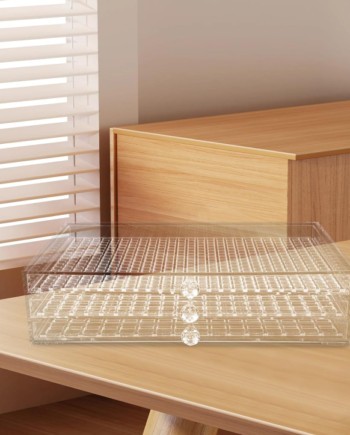Clear Acrylic Storage Box with Multi-Layer Drawers, Compartment Organizer for Nail Tools, Jewelry, Crafts and Desktop Supplies