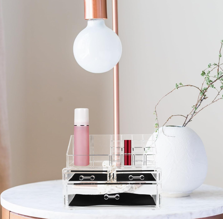 Multi-Layer Acrylic Makeup Organizer with Drawers, Desktop Storage Box for Cosmetics, Skincare Products and Vanity Accessories